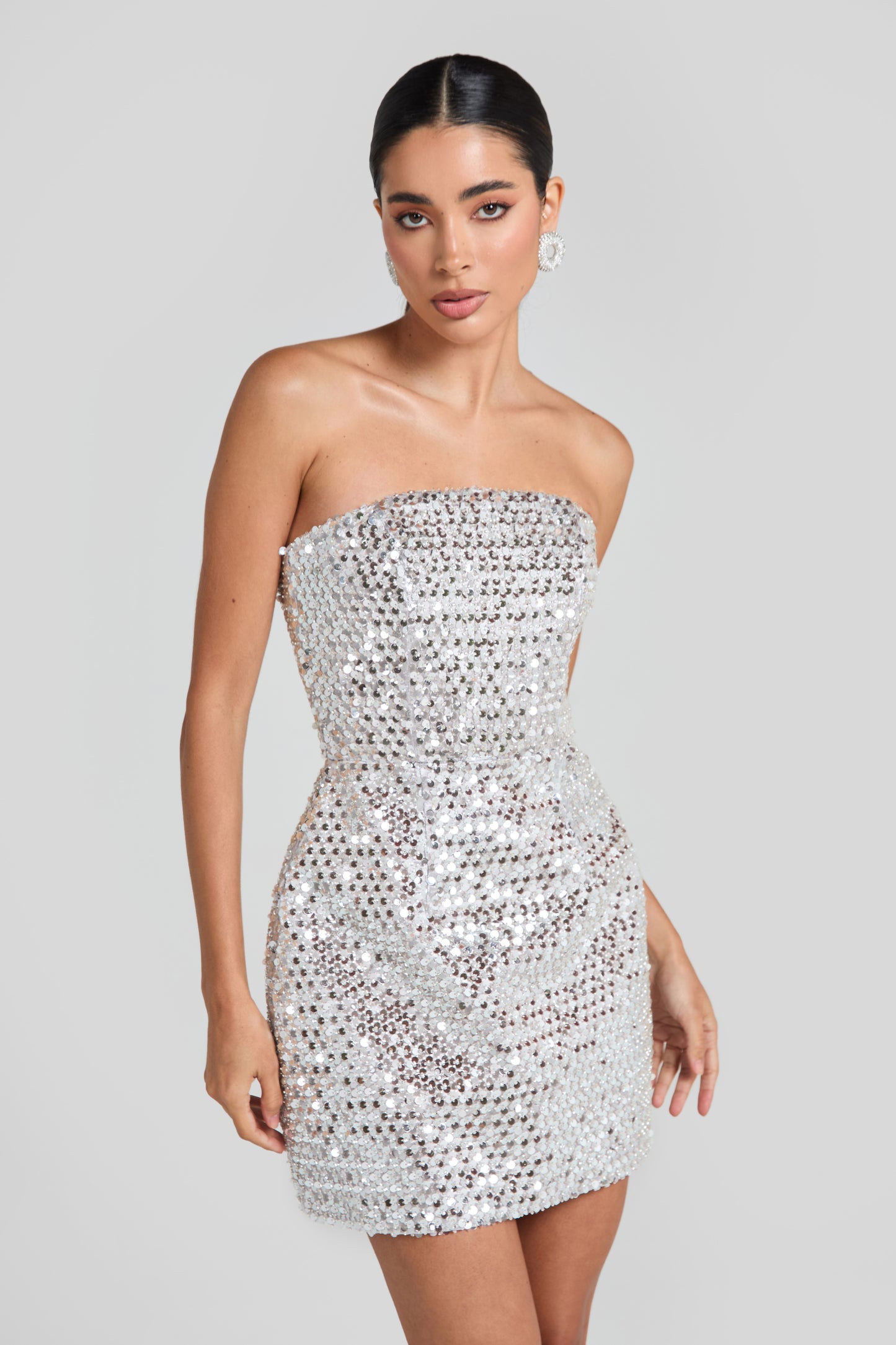 Lucia Silver Dress