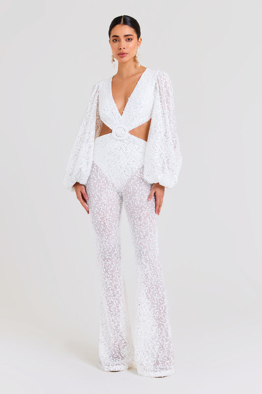 Madison White Jumpsuit